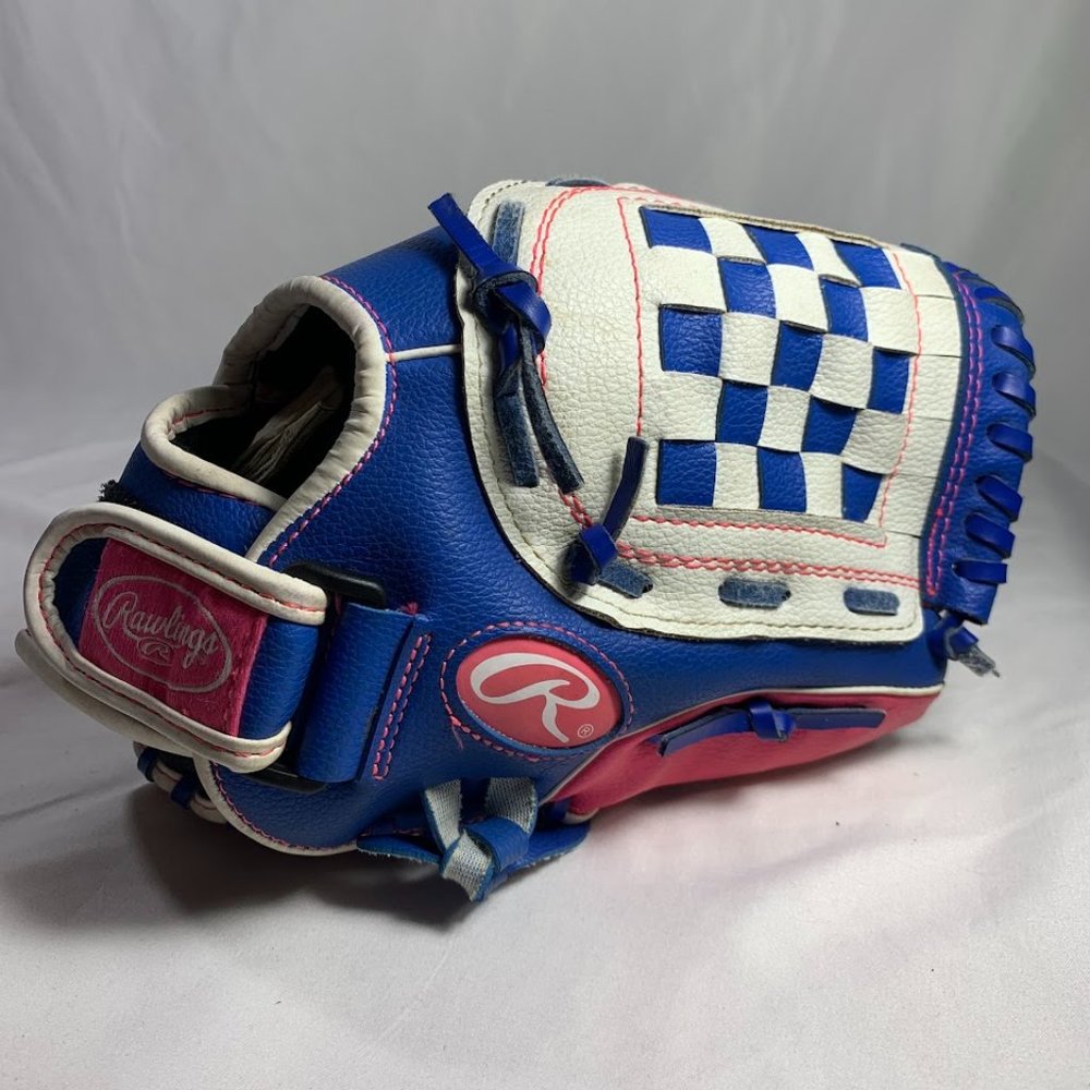 Rawlings Blue and Pink Baseball Glove